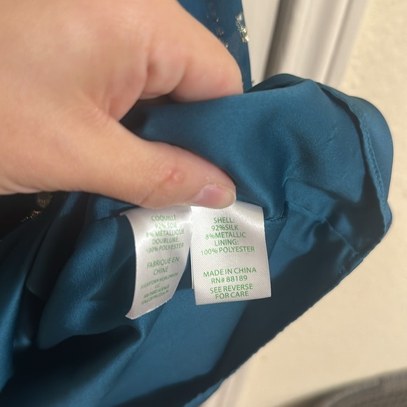 EUC Lilly Pulitzer Elenora Silk Dress Inky Tidal Fish Clip Chiffon medium - Picture 6 of 7